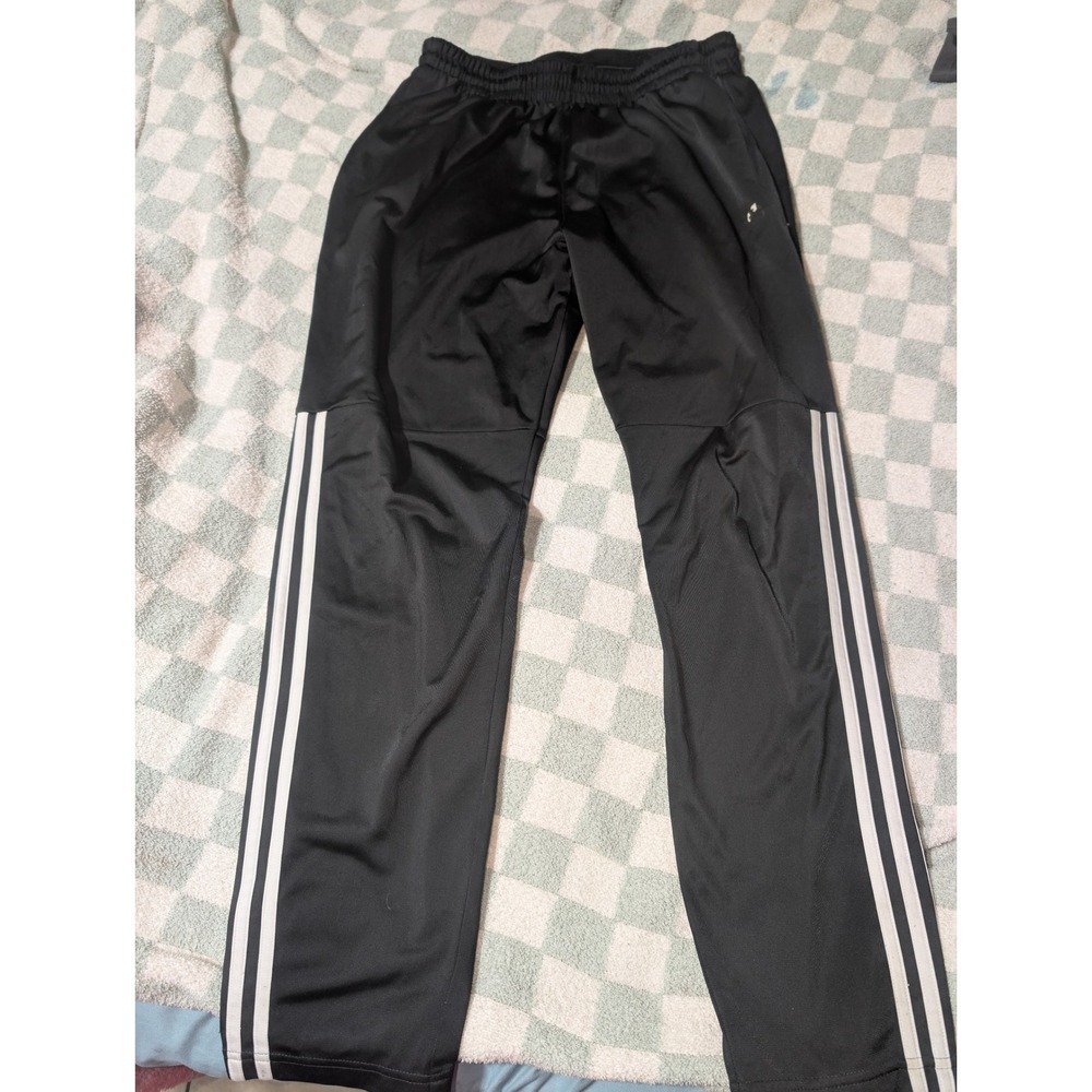 Adidas Track Pants Black Athletic Training Warm Up Joggers Mens Sz L A2 - Picture 1 of 4